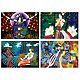 Set of 4 Multicolor Abstract Posters