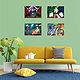 Set of 4 Multicolor Abstract Posters
