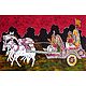 Krishna Preaching the Gita to Arjuna During the Battle of Kurukshetra