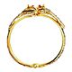 Meenakari Peacock Design Gold Plated Hinged Bracelet