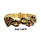 Meenakari Peacock Design Gold Plated Hinged Bracelet