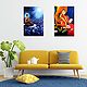 Lord Buddha and Amprapali Finds Peace in Buddha - Set of 2 Posters
