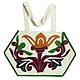 Plant with Flower Applique on Shoulder Bag with Two Zipped Pocket