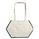 Plant with Flower Applique on Shoulder Bag with Two Zipped Pocket