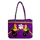 Bird Applique on Shoulder Bag with Two Zipped Pocket
