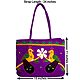 Bird Applique on Shoulder Bag with Two Zipped Pocket