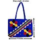 Flower Applique on Shoulder Bag with Two Zipped Pocket