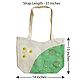 Decorative Jute Bag with One Zipped Pocket and One Small Open Pocket
