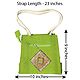 Green Appliqued Bag with Two Open Pockets and Two Zipped Pockets