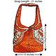Dark Saffron Satin Bag with Bead and Sequin Work