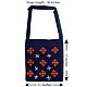 Gujrati Embroidery Blue Shoulder Bag with One Zipped Pocket
