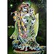 Radha Krishna - Poster with Glitter