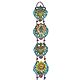 Coloful 8 Lucky Signs of Buddhism on White Metal - Wall Hanging