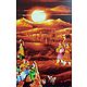 Musicians, Rajasthani People and Ladies in Front of Beautiful House - Set of 3 Posters