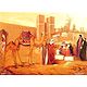 European Beauties and Camels with Merchants - Set of 4 Posters