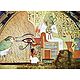 Dead Man Kneeling Before Osiris (From an Egyptian Painting)