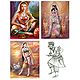 Indian Beauties and Sufi Singer - Set of 4 Posters