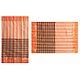 Saffron Stripe Bengal Tant Saree with Saffron and Black Border
