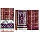 Maroon with White Bengal Tant Saree with Golden Print