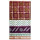 Maroon with White Bengal Tant Saree with Golden Print