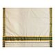 Off-White Kasavu Saree with Green and Golden Zari Border