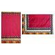Red Cotton Silk Kota Saree with Madhubani Print Border and Ikkat Pallu