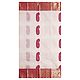 Off-White Tangail Saree with Red Paisley Design