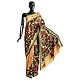 Kantha Stitch on Yellow Pure Silk Saree with Gorgeous Border and Pallu