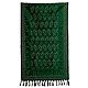 Dark Green Banarasi Tanchoi Stole with Leaf Design 