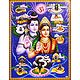 Shiva Parvati and Shirdi Saibaba - Set of 4 Posters