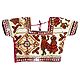 Multicolor Embroidery on Off-White Cotton Lehenga Choli with Red Dupatta and Elaborate Sequin Work