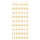 Set of 10 Light Saffron Acrylic Leaf Door Hanging