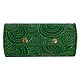 Embroidered Green Cloth with Cardboard Bangle Box